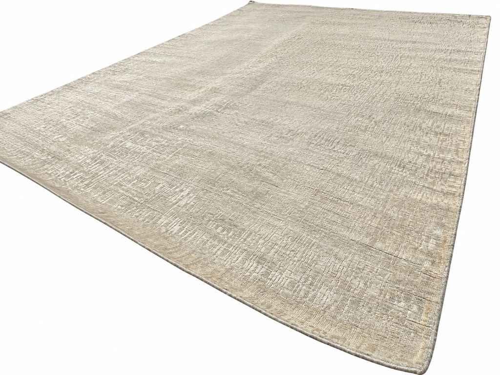 RH Matrice Wool & Silk Rug – 10' × 14' Ivory | Hand-Knotted Wool & Silk