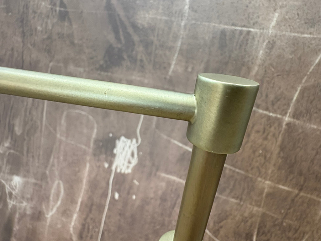 RH Métier Task Floor Lamp Lacquered Burnished Brass | Adjustable Swing Arm | Dimmable Task Lighting