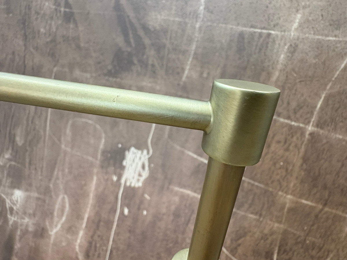RH Métier Task Floor Lamp Lacquered Burnished Brass | Adjustable Swing Arm | Dimmable Task Lighting
