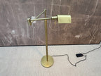 RH Métier Task Floor Lamp Lacquered Burnished Brass | Adjustable Swing Arm | Dimmable Task Lighting