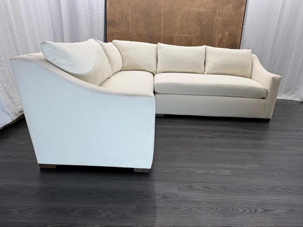RH Belgian Classic Slope Arm Left-Arm Bench-Cushion L-Sectional