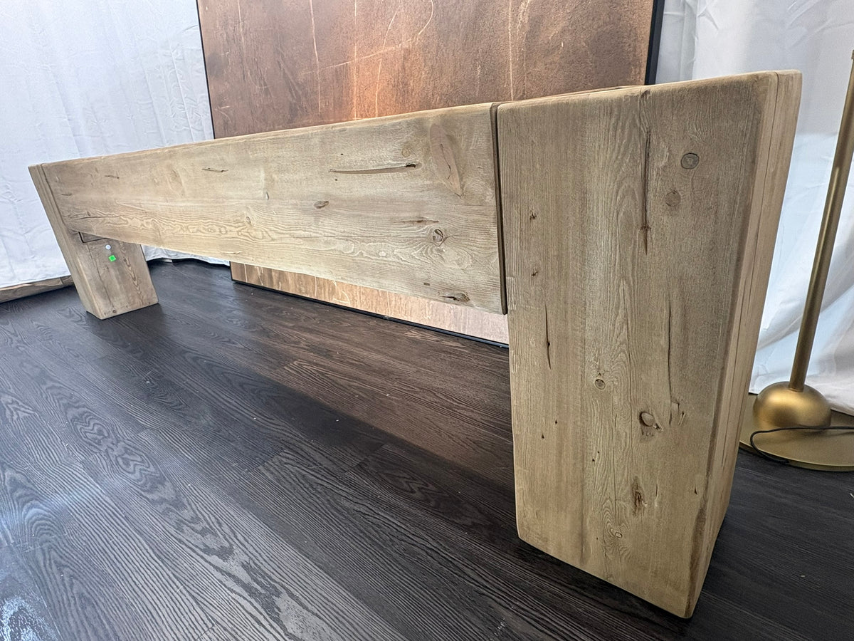 RH Reclaimed English Beam Console Table – 118" – Salvaged Natural