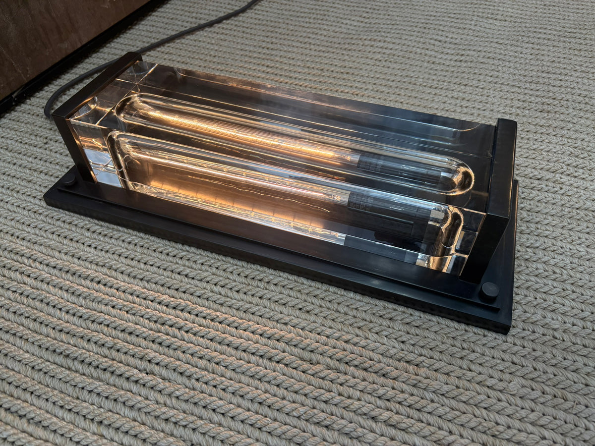 RH Savile Grand Rectangular Sconce Bronze | K9 Crystal Glass & Sand-Cast Brass | Designed by Jonathan Browning