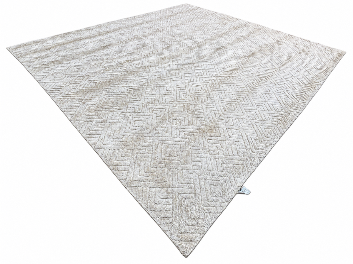 RH Talsari Silk & Wool Rug – 12' × 15' Wheat | Hand-Knotted Silk & Wool | 100 Tibetan Knots Per Square Inch | Made in Nepal