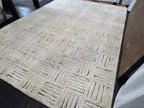 RH Basanti Rug – 9' × 12' Marled Ivory/Charcoal | Hand-Knotted Wool Blend | Contemporary Himalayan-Inspired Design