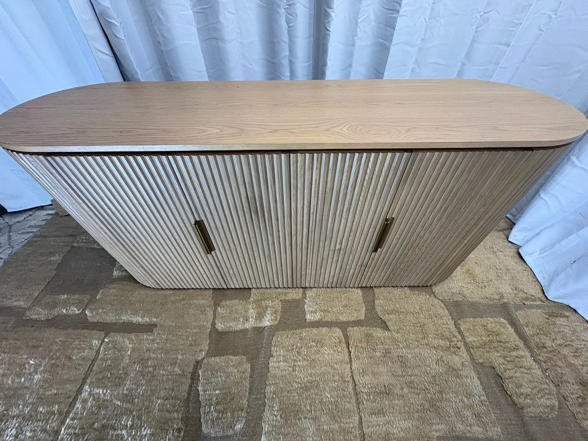 RH Byron 4-Door Sideboard — 84” Light Oak | Reeded American White Oak | Artisan Crafted (3 of 3)