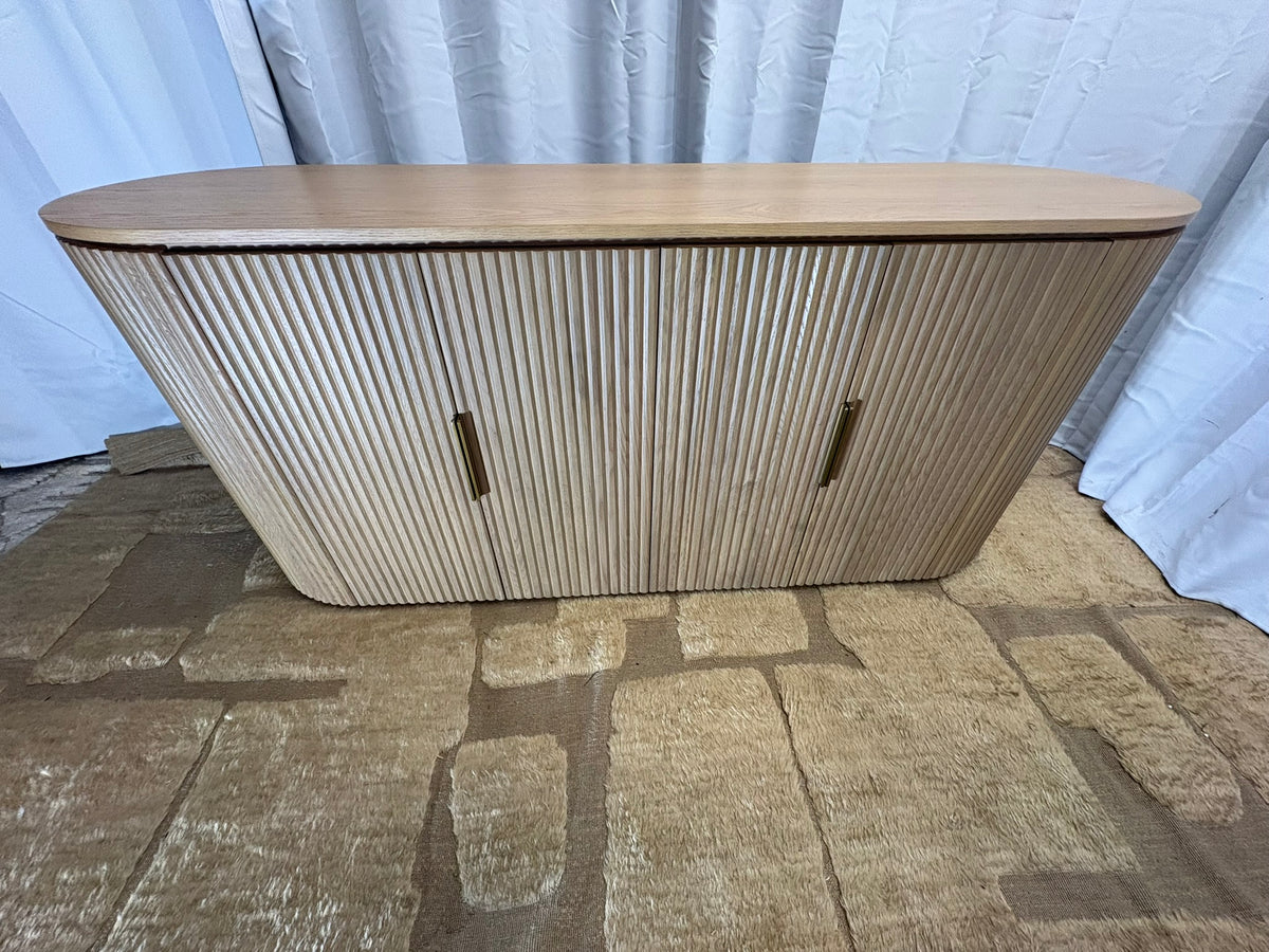 RH Byron 4-Door Sideboard — 84” Light Oak | Reeded American White Oak | Artisan Crafted (3 of 3)