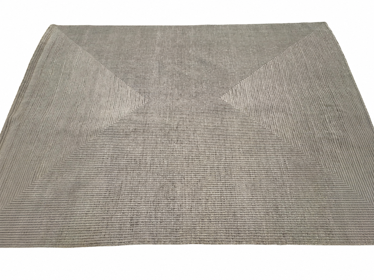 RH Ellipse Wool Rug – 10' × 14' Cream | Hand-Knotted | Sculptural High-Low Texture