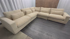 RH Lugano Modular 5-Piece Sectional | Italy | Down-Feather | Performance Linen Weave – Sand | Customizable