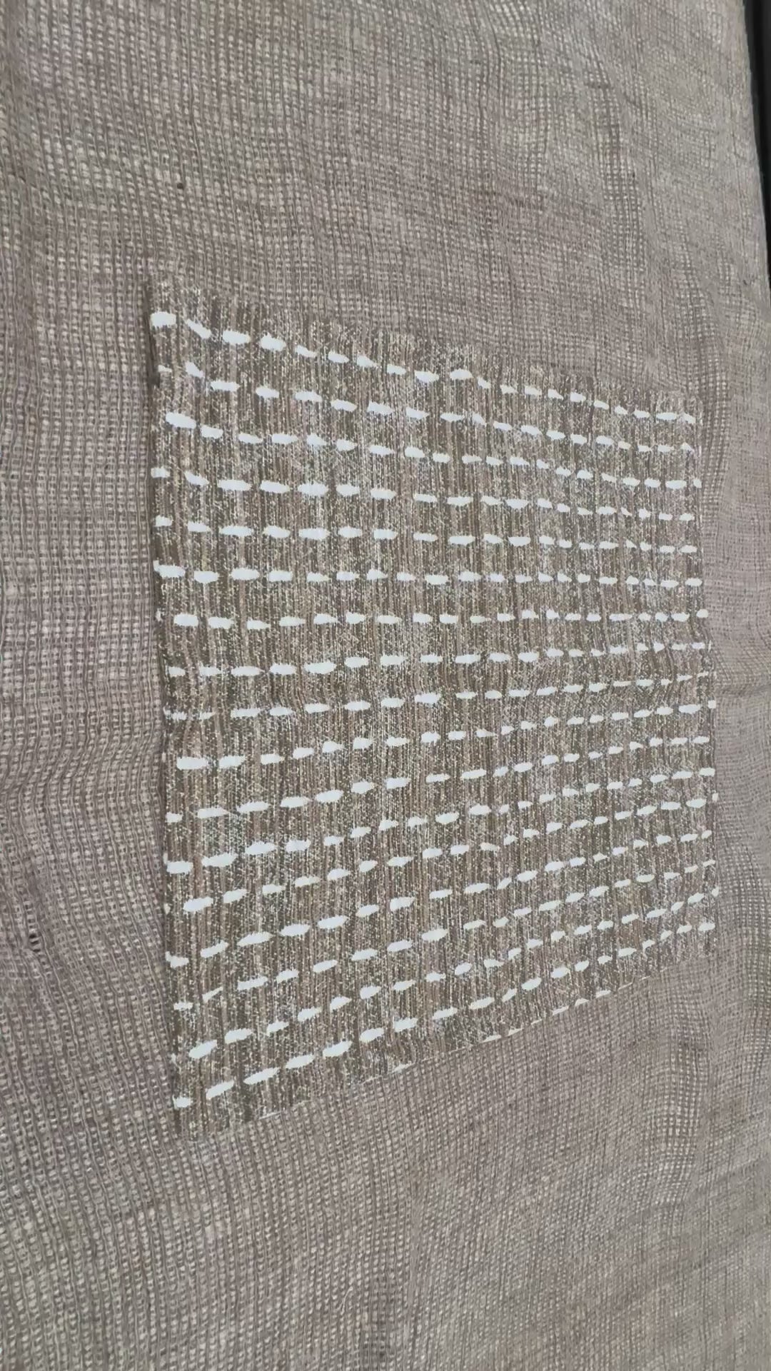 RH Restoration Hardware Nazaré Stitched Stripe Pillow Cover 20" × 20" Square | Burnt Caramel