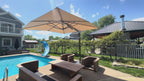 TUUCI® Ocean Master Cantilever Umbrella – 10' Square
Bronze | Marine-Grade Canvas | 600 LB Freestanding Base