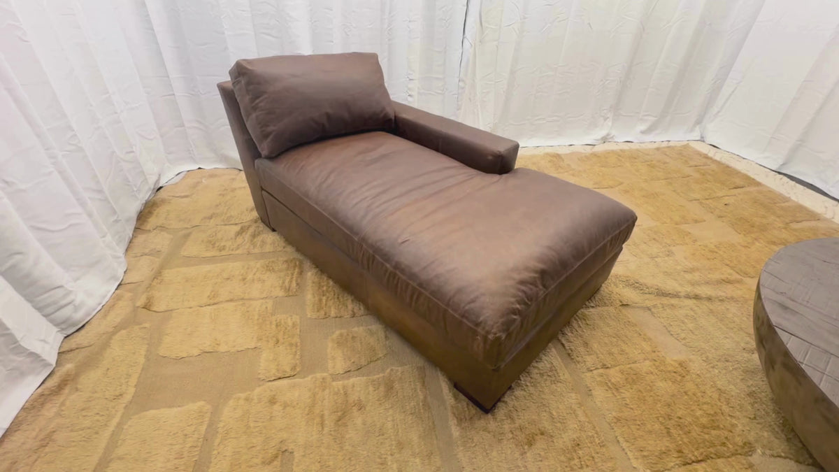 RH Maxwell Leather Right-Arm Chaise