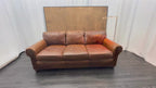 RH Original Lancaster Leather 3-Cushion Sofa – 7' Petite 38"D | Italian Brompton Cocoa | Down-Feather | Pre-Owned
