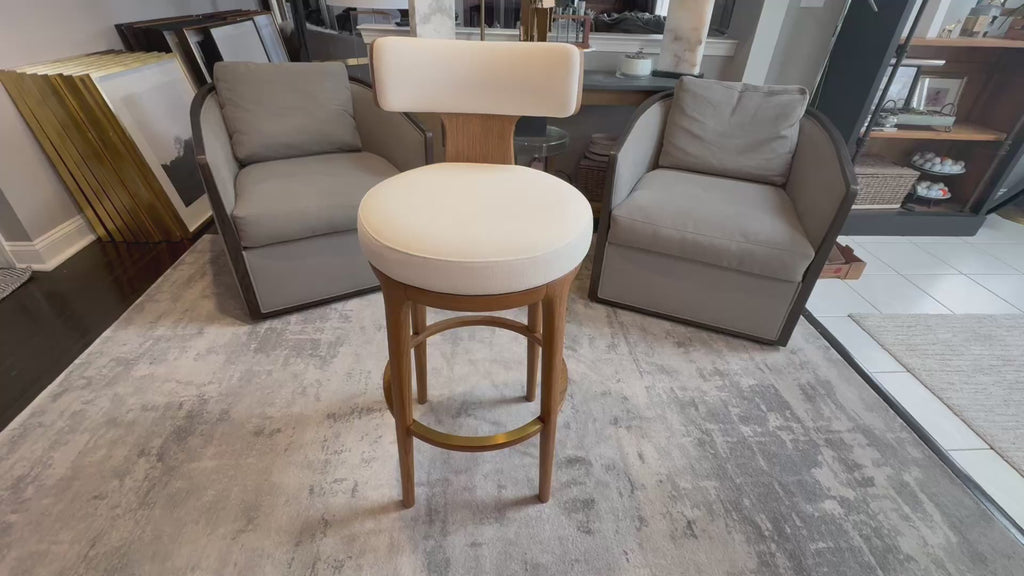 RH Ligné High Back Swivel Bar Stool — Single