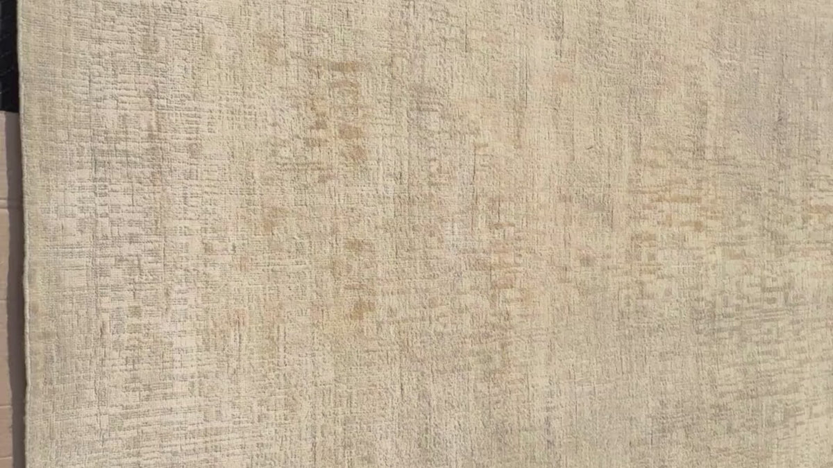 RH Matrice Wool & Silk Rug – 10' × 14' Ivory | Hand-Knotted Wool & Silk
