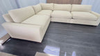 RH Maxwell Left-Arm L-Sectional | Classic | Down | Perennials® Performance Textured Linen Weave – Dune
