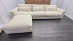 RH Lugano Modular 4-Piece Sectional | Italy | Down | Performance Linen Weave – Natural