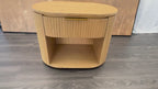 RH Byron Open Nightstand – 32" Light Oak | American White Oak | Reeded Detail | Soft-Close Drawer