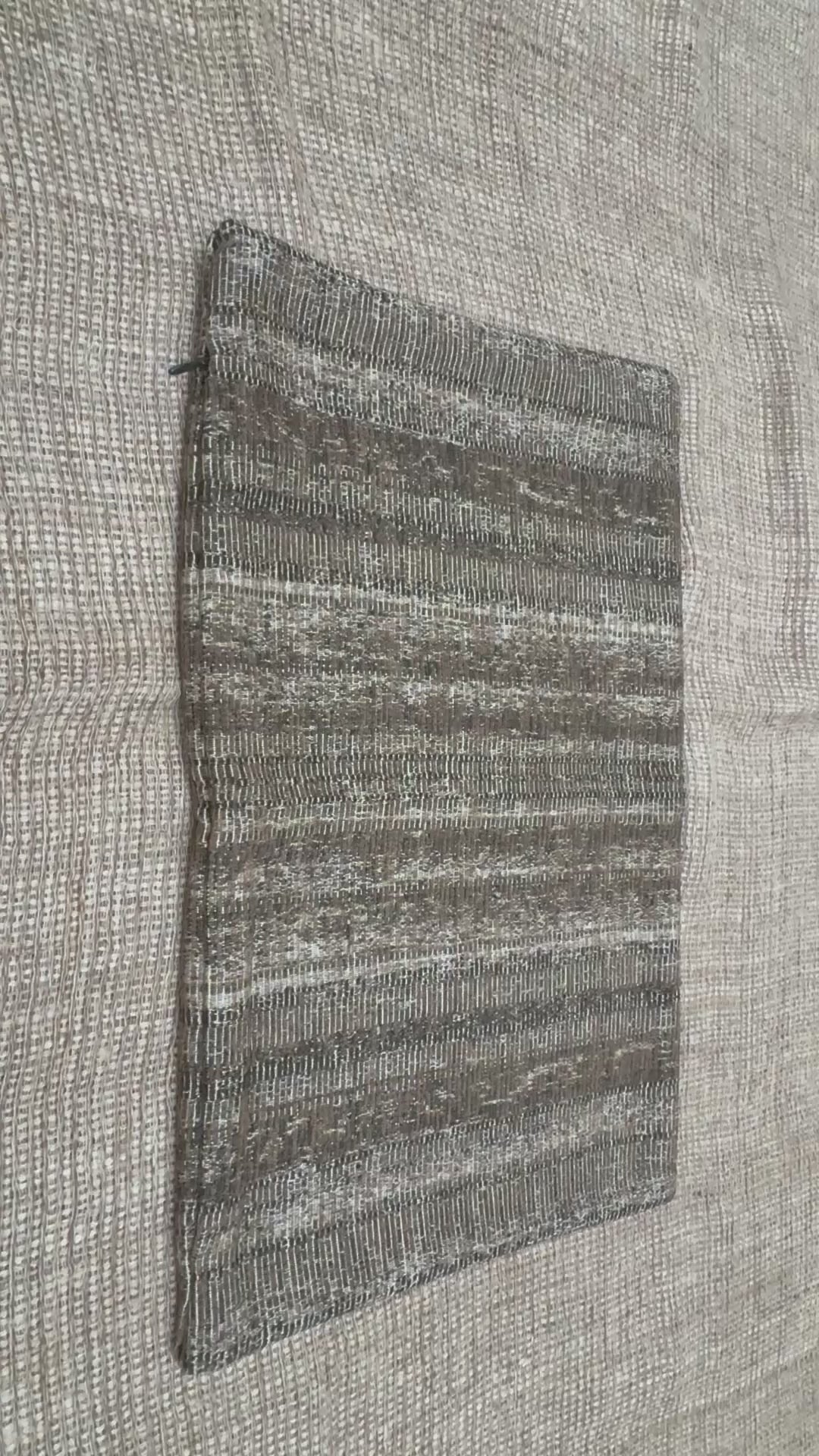 RH Restoration Hardware Ria Stripe Pillow Covers 
Set of 2 | 13" × 21" Lumbar | Burnt Caramel