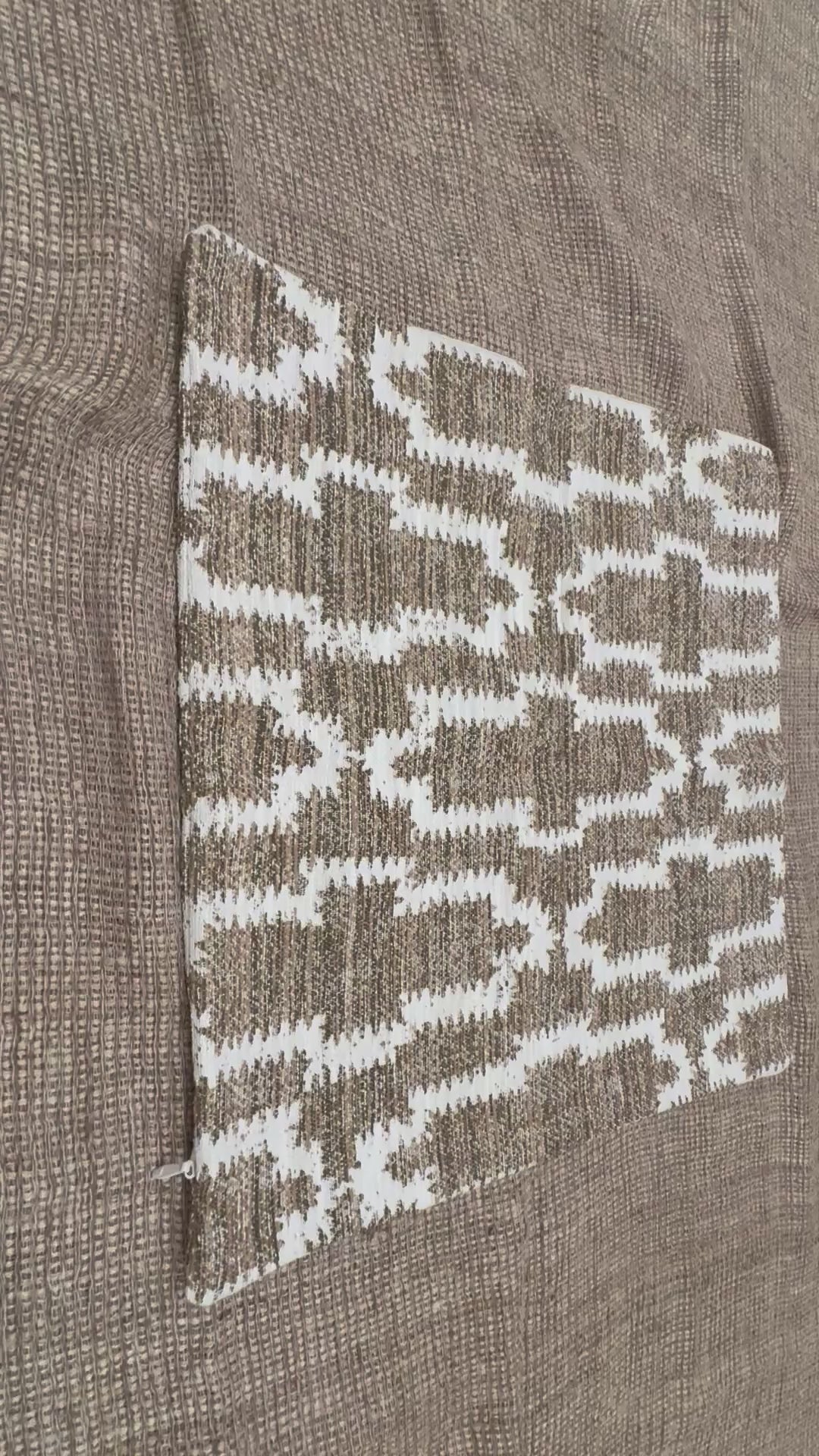 RH Restoration Hardware Nazaré Block Print Pillow Cover 20" × 20" Square