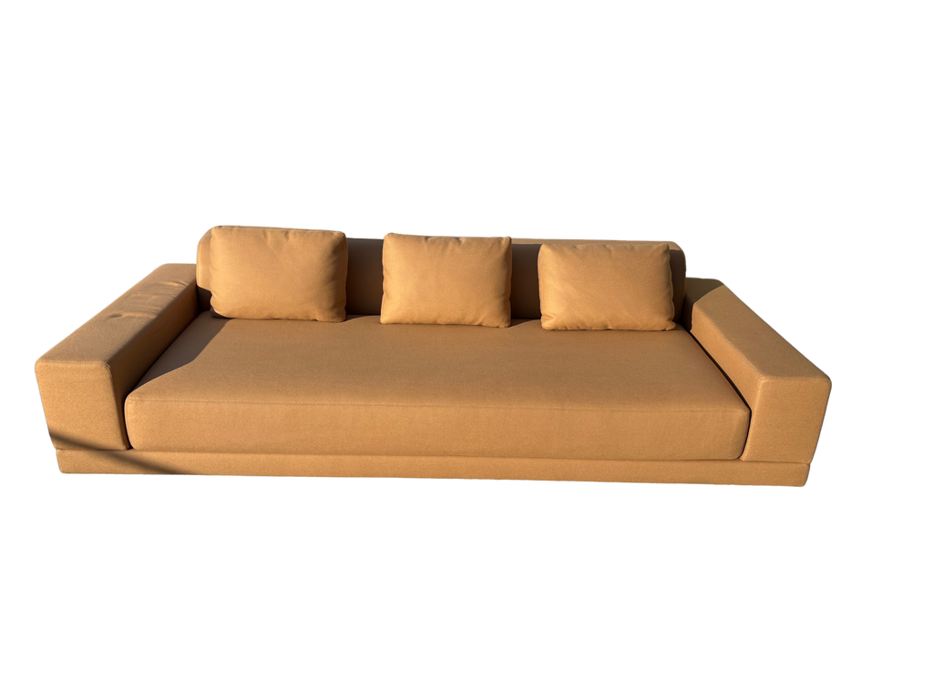 RH Cortona Sofa – 9' Luxe Depth in Holland & Sherry Wool Twill, Camel
