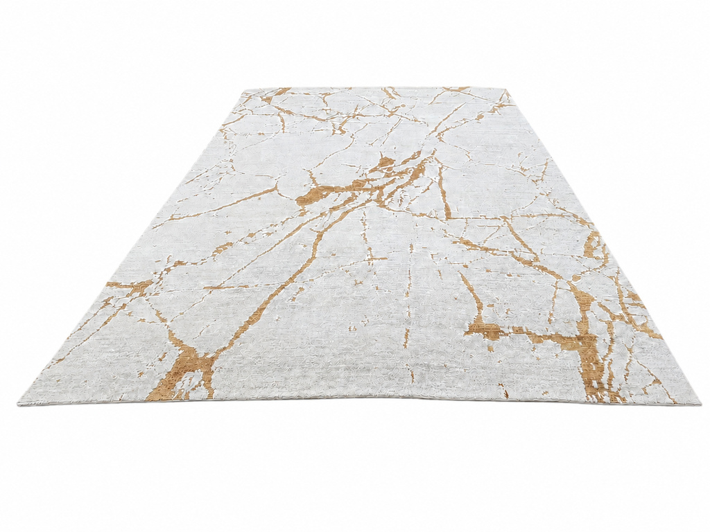 RH Lakshmi Wool Rug – 10' × 14' Cream / Bronze | Hand-Knotted Himalayan Wool & Jute | Made in Nepal