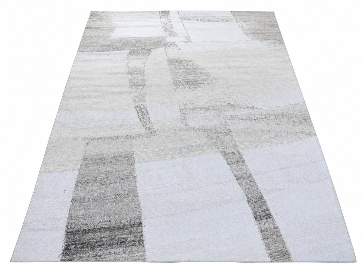 RH Nihal Wool Rug – 10' × 14' Multi Grey | 100% Hand-Spun Wool | Hand-Knotted | Abstract Geometric Design | Made in Nepal
