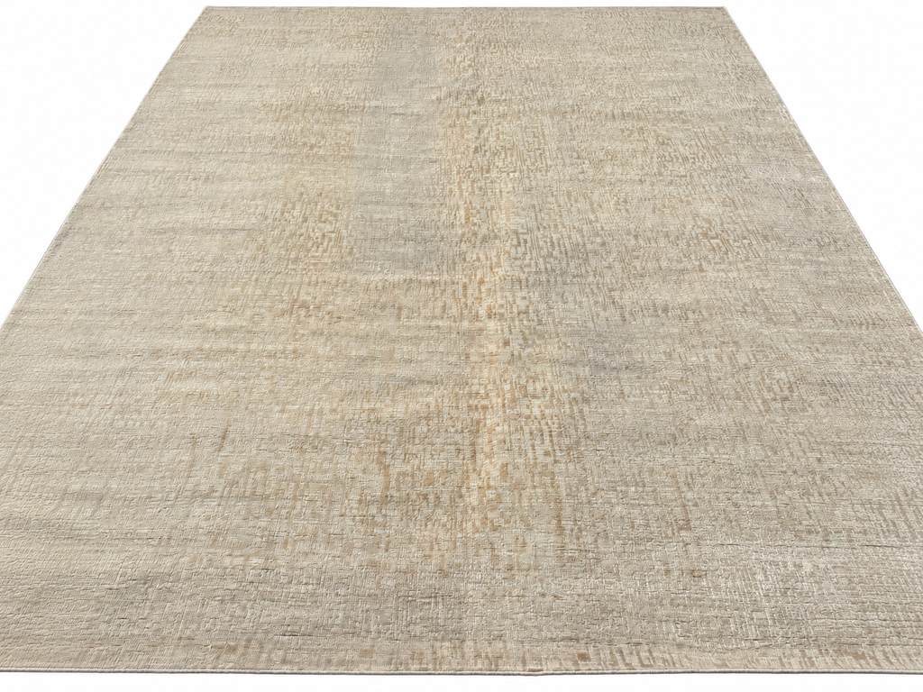RH Matrice Wool & Silk Rug – 10' × 14' Ivory | Hand-Knotted Wool & Silk