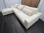 RH Lugano Modular 4-Piece Sectional | Italy | Down | Performance Linen Weave – Natural
