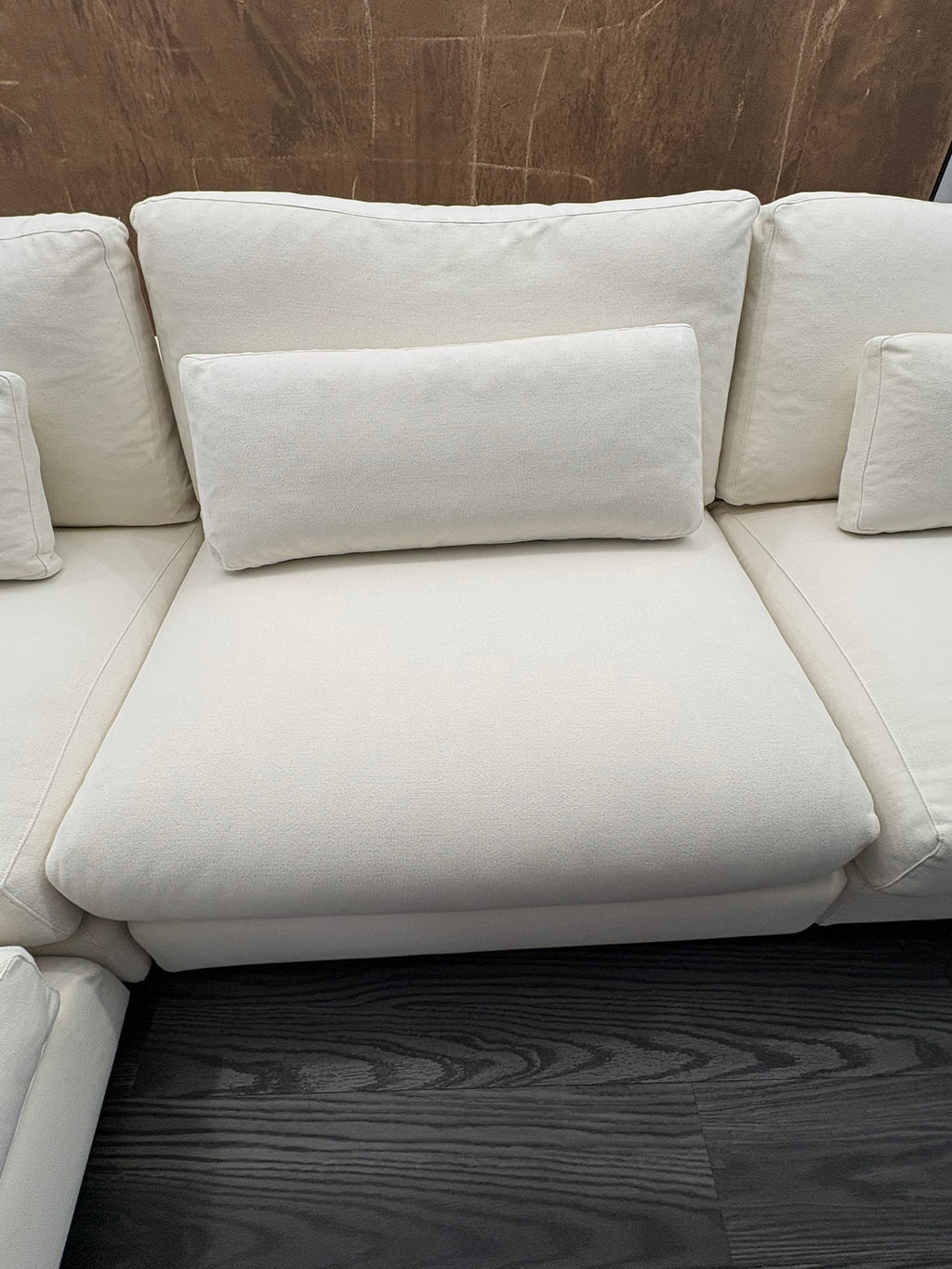 RH Lugano Modular 4-Piece Sectional | Italy | Down | Performance Linen Weave – Natural