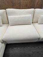 RH Lugano Modular 4-Piece Sectional | Italy | Down | Performance Linen Weave – Natural