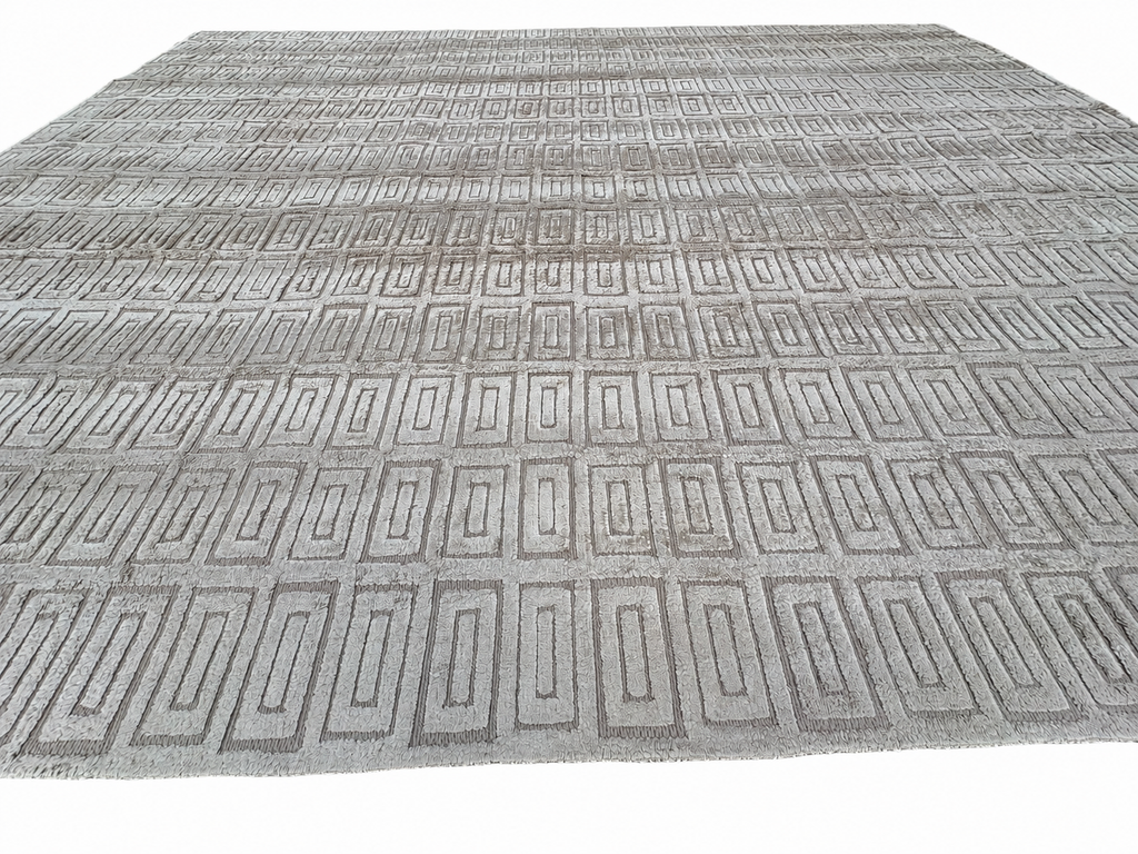RH Rajouri Silk & Wool Rug – 12' × 15' Bronze | Silk | Hand-Knotted | 100 Knots Per Square Inch | Made in Nepal