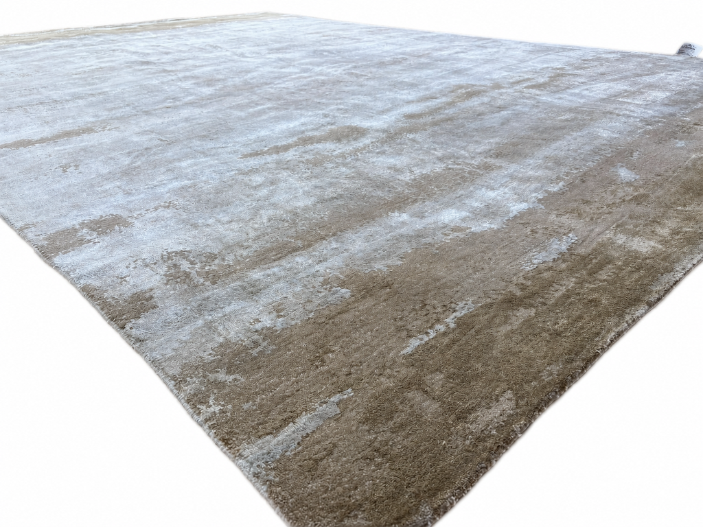 RH Suvali Silk & Wool Rug – 10' × 14' Wheat Multi | 90% Silk | Hand-Knotted | 84 Persian Knots Per Square Inch