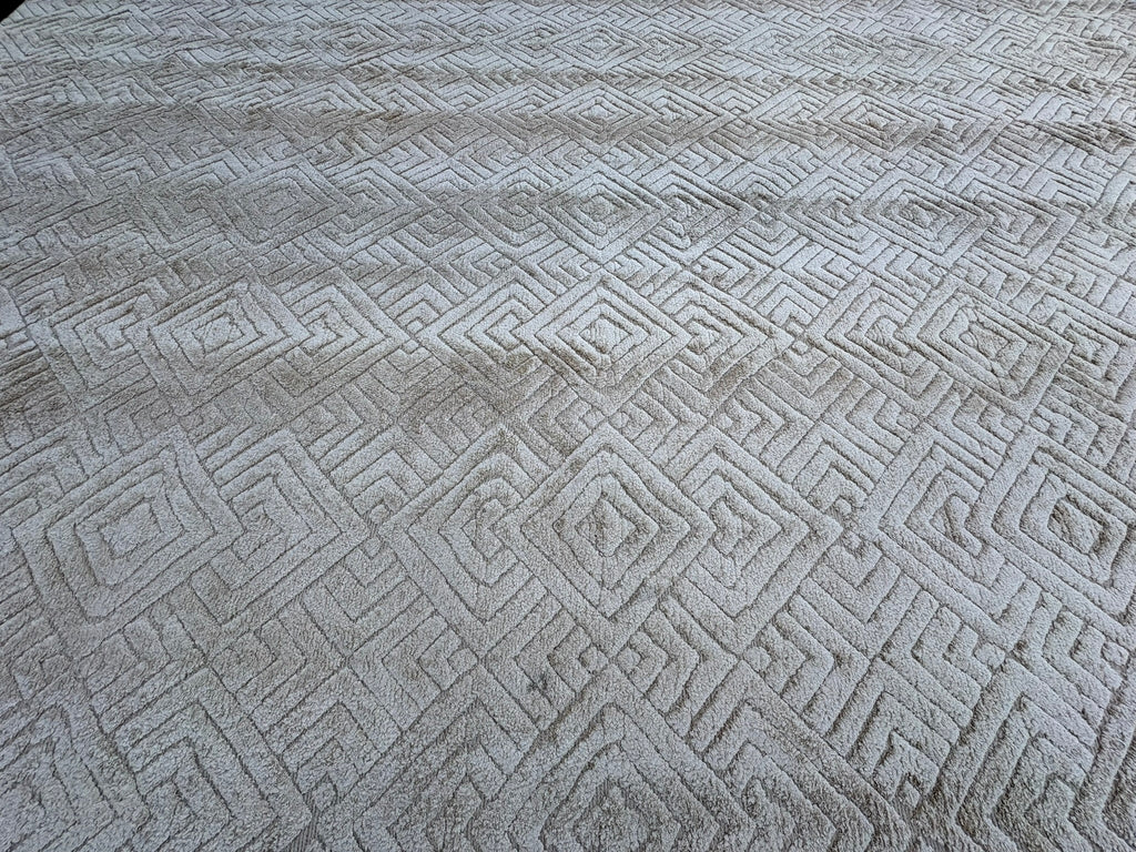 RH Talsari Silk & Wool Rug – 12' × 15' Wheat | Hand-Knotted Silk & Wool | 100 Tibetan Knots Per Square Inch | Made in Nepal