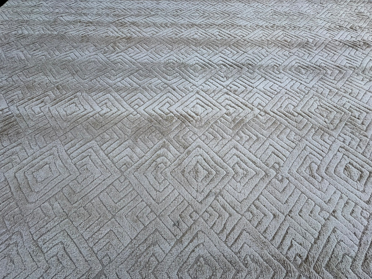 RH Talsari Silk & Wool Rug – 12' × 15' Wheat | Hand-Knotted Silk & Wool | 100 Tibetan Knots Per Square Inch | Made in Nepal