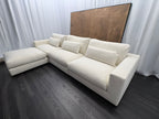RH Lugano Modular 4-Piece Sectional | Italy | Down | Performance Linen Weave – Natural