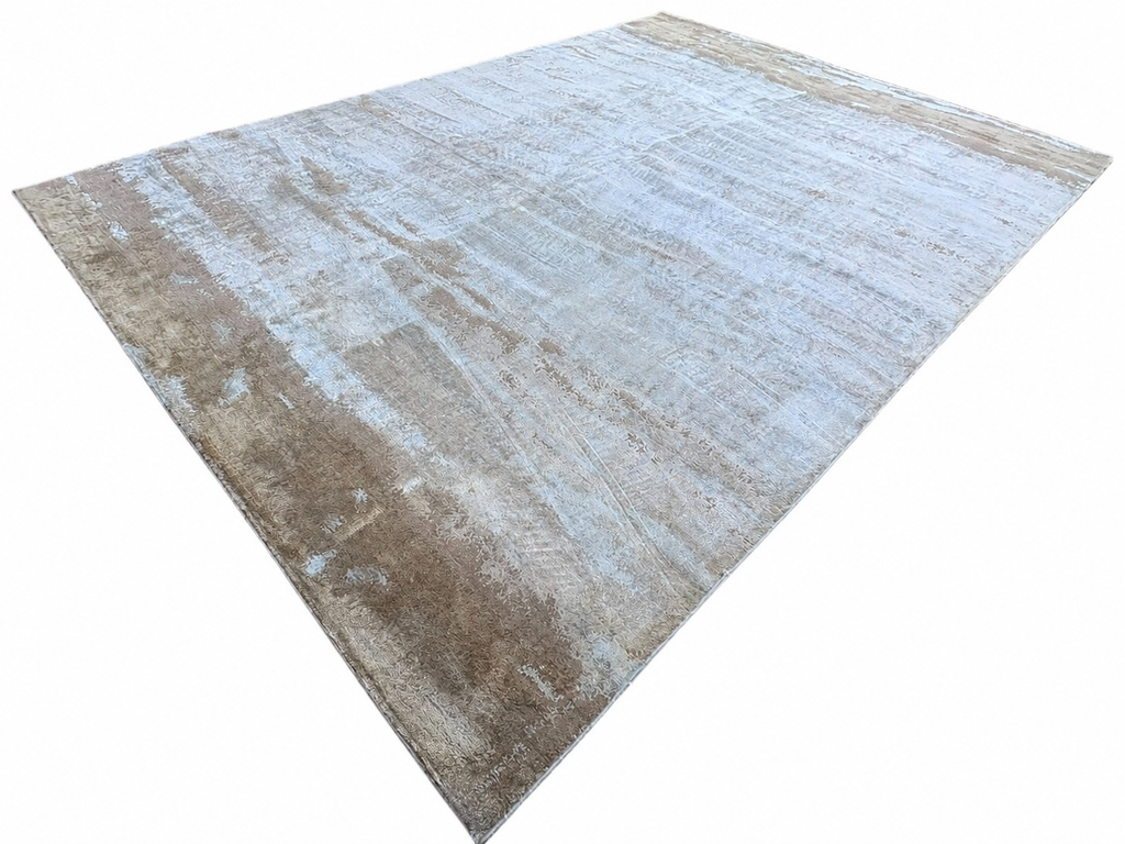 RH Suvali Silk & Wool Rug – 10' × 14' Wheat Multi | 90% Silk | Hand-Knotted | 84 Persian Knots Per Square Inch