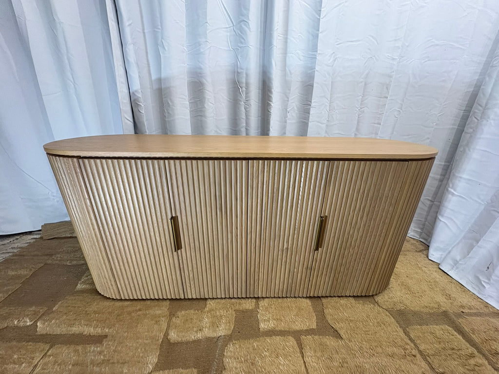 RH Byron 4-Door Sideboard — 84” Light Oak | Reeded American White Oak | Artisan Crafted (3 of 3)