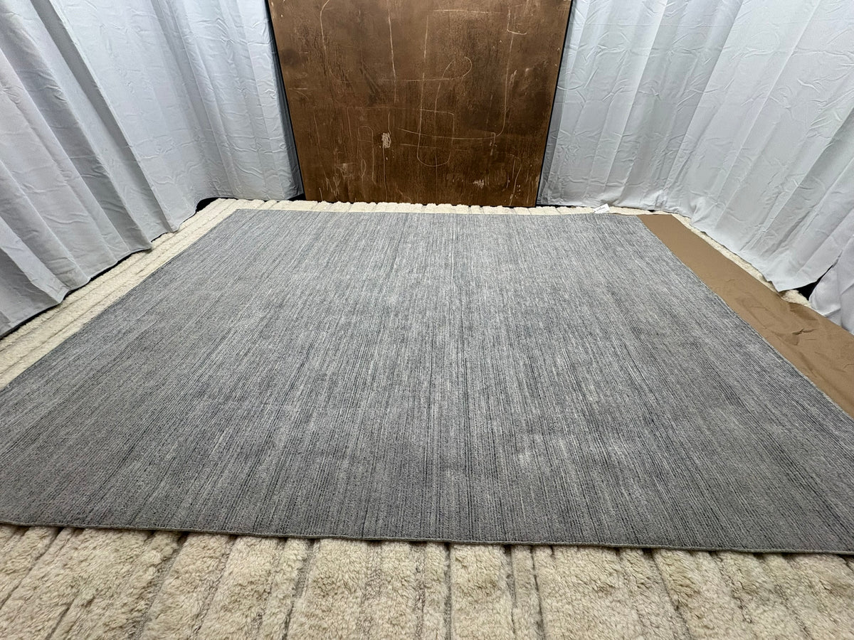 RH Performance Rug – Approx. 9' × 12' Marled Ocean (Attributed) | Hand-Loomed Performance Construction | Textural Contemporary Design