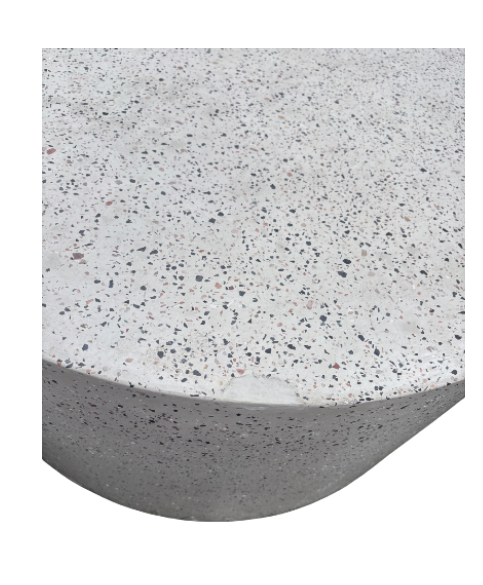 West Elm Sculpted Terrazzo Indoor/Outdoor Drum Table Set