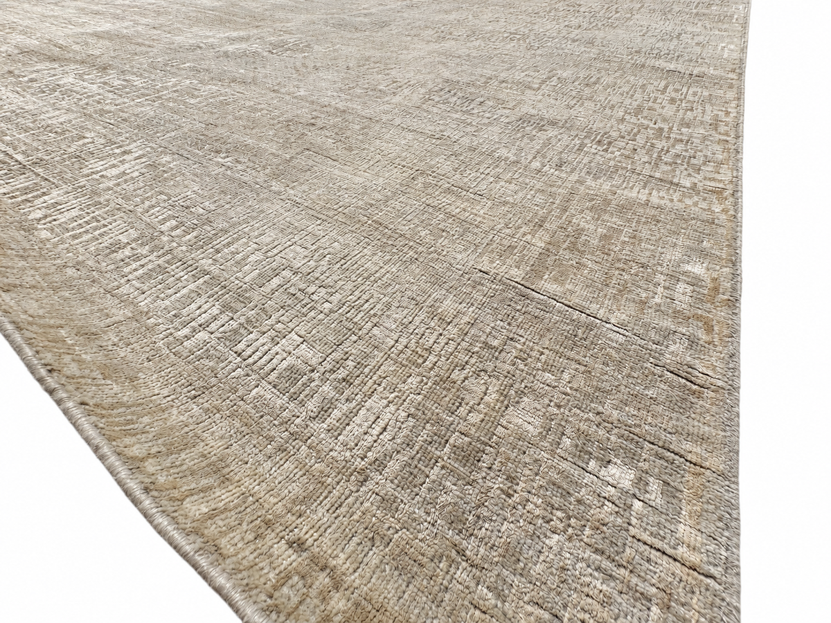 RH Matrice Wool & Silk Rug – 10' × 14' Ivory | Hand-Knotted Wool & Silk