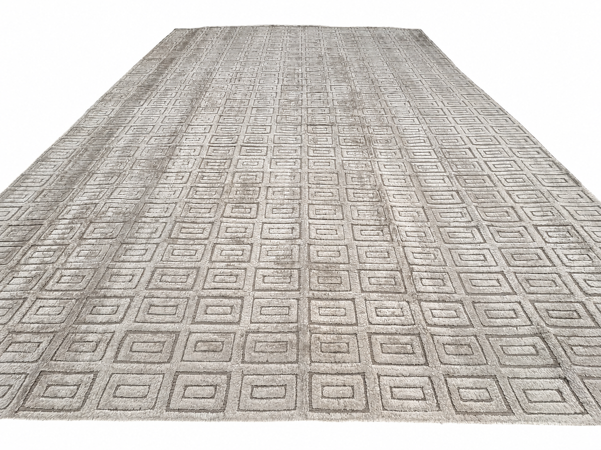 RH Rajouri Silk & Wool Rug – 12' × 15' Bronze | Silk | Hand-Knotted | 100 Knots Per Square Inch | Made in Nepal