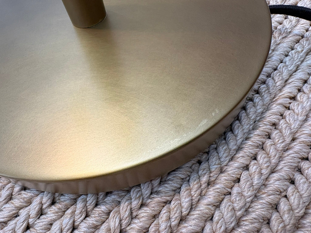 RH Métier Task Floor Lamp Lacquered Burnished Brass | Adjustable Swing Arm | Dimmable Task Lighting