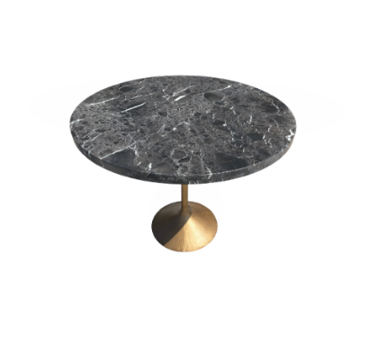Restoration Hardware Black Emperador Marble Tabletop – 36” Round (Base Not Included)