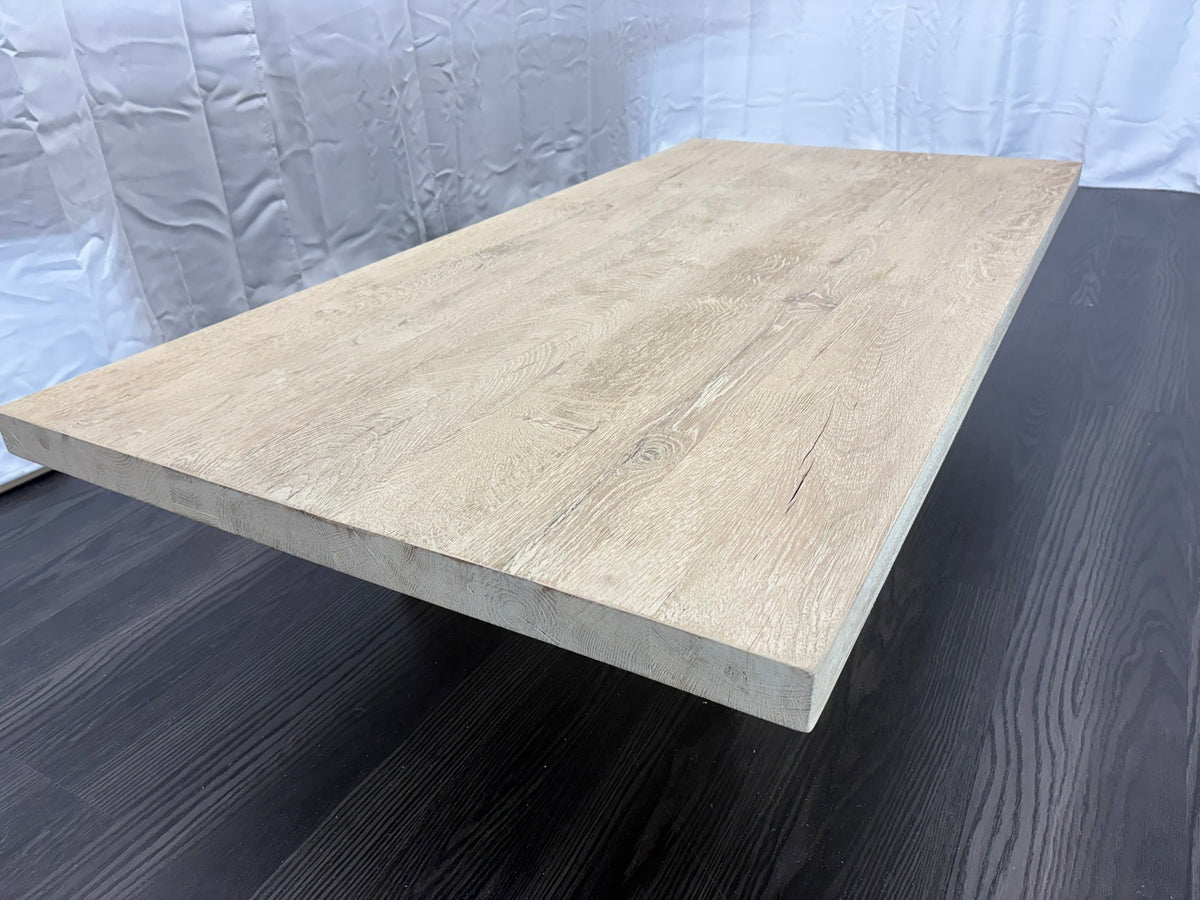 RH Reclaimed Oak Reeded Plinth Rectangular Coffee Table – 64"