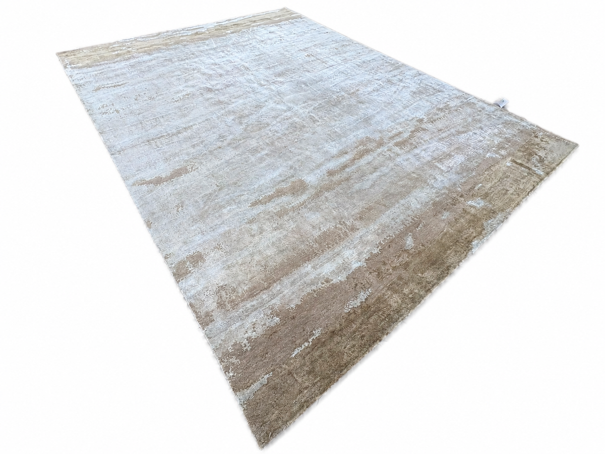 RH Suvali Silk & Wool Rug – 10' × 14' Wheat Multi | 90% Silk | Hand-Knotted | 84 Persian Knots Per Square Inch