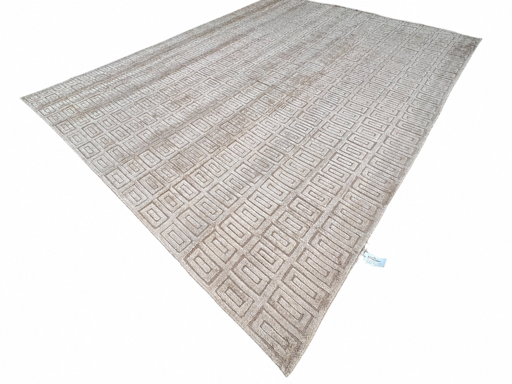 RH Rajouri Silk & Wool Rug – 12' × 15' Bronze | Silk | Hand-Knotted | 100 Knots Per Square Inch | Made in Nepal