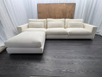RH Lugano Modular 4-Piece Sectional | Italy | Down | Performance Linen Weave – Natural