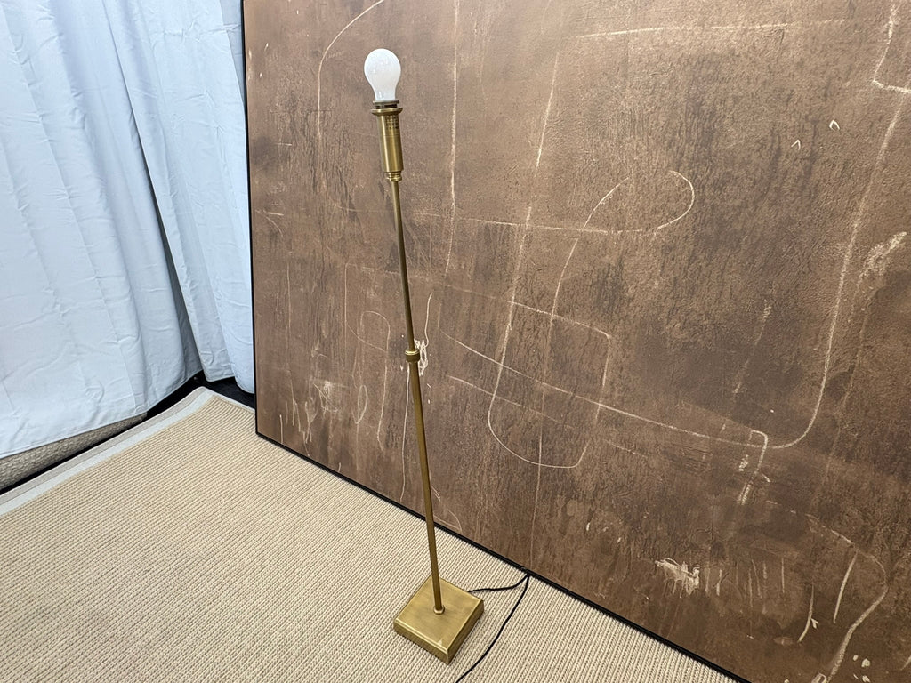 RH Pyramid Telescoping Floor Lamp Vintage Brass | Adjustable Height | Cast Zinc & Steel