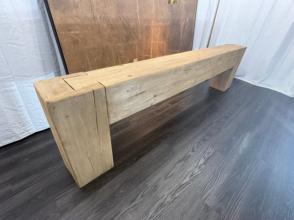 RH Reclaimed English Beam Console Table – 118" – Salvaged Natural